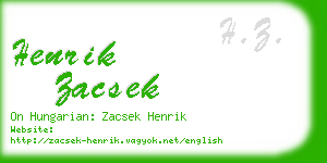 henrik zacsek business card